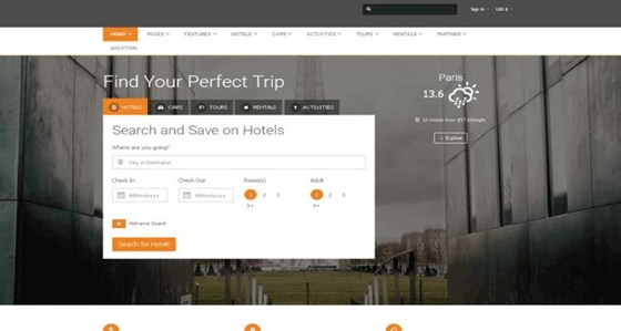 Multipurpose Travel Booking Template, Travel Website Templates: i-Netsolution